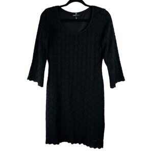 Ronni Nicole black eyelet cutout overlay fully lined dress size 8